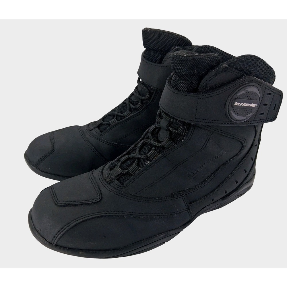 Tourmaster Waterproof Motorcycle Riding Boots Mens 10 EU 44 Black Hipora
